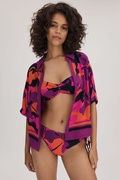 Florere Printed Ruched Bikini...