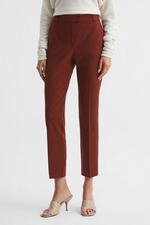 Reiss Pink Blair High Rise Wide Leg Trousers