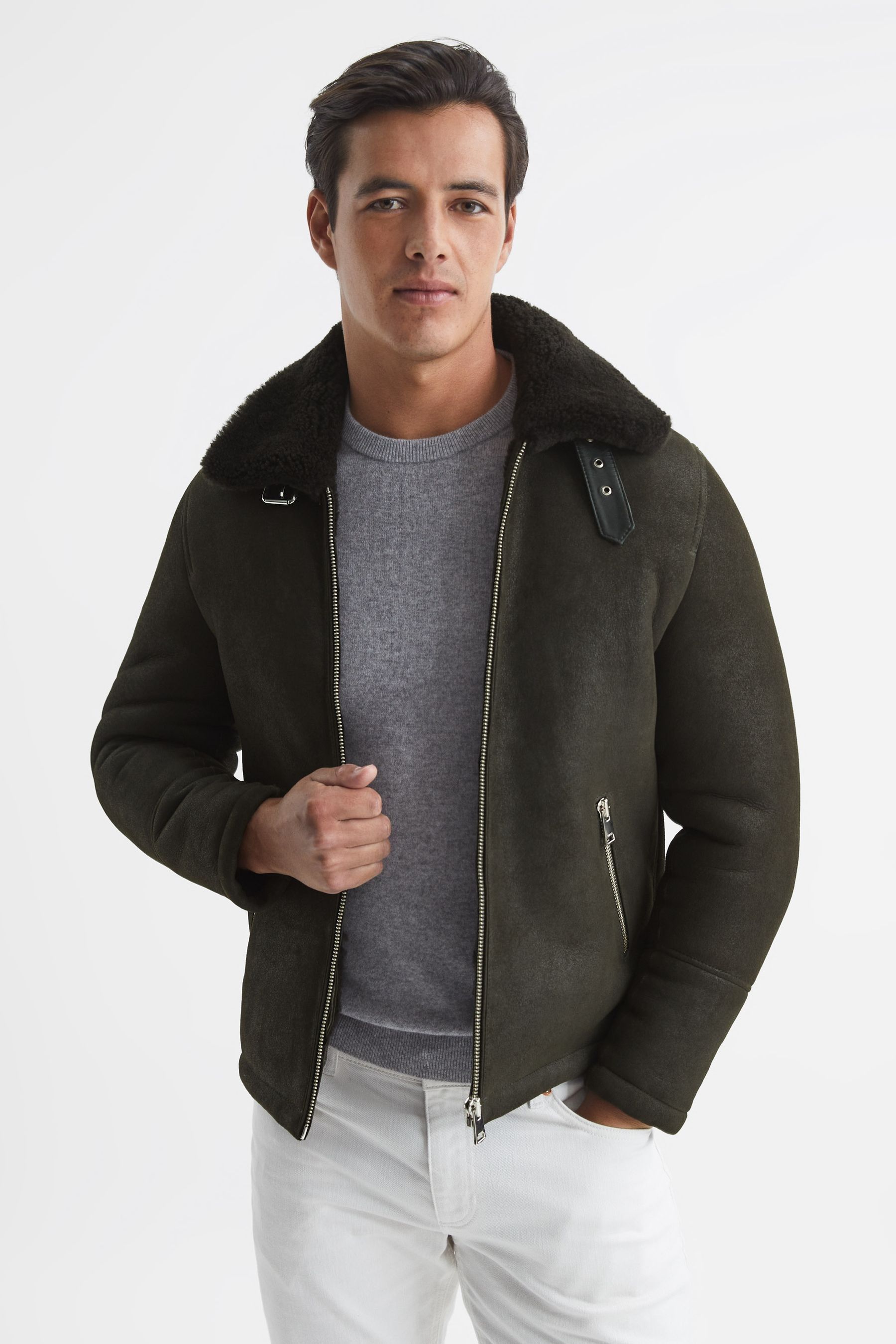 Western shearling shop jacket