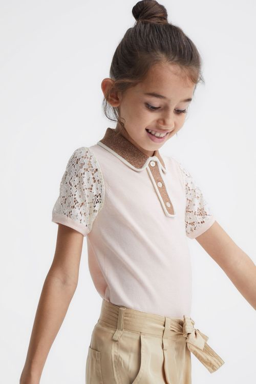 Eliza Junior Lace Back Polo -...