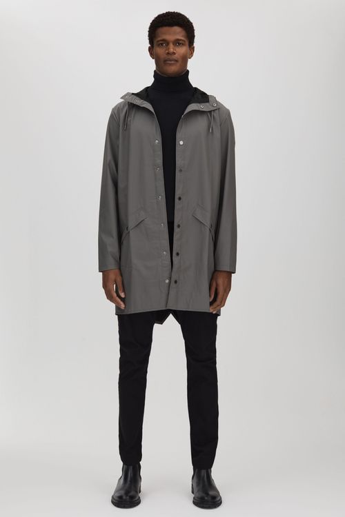 Rains - Slate Longline Hooded...