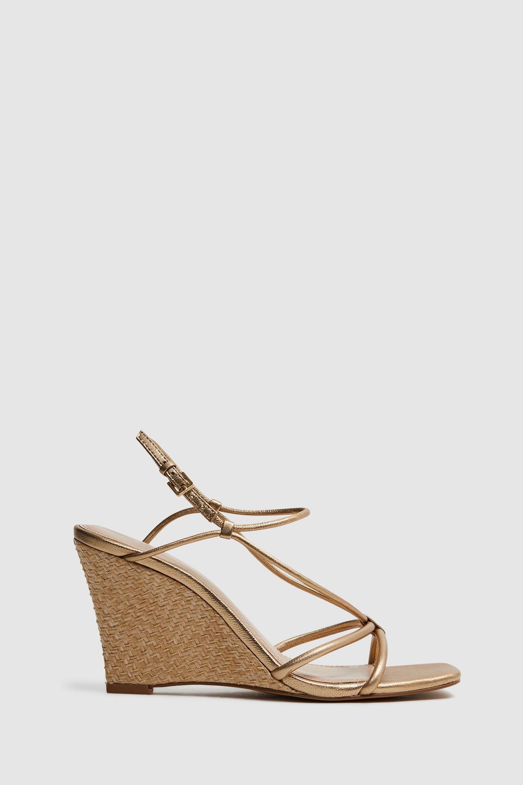 Reiss gold sandals top