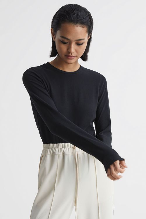 Bebe - Black Long Sleeve Crew...