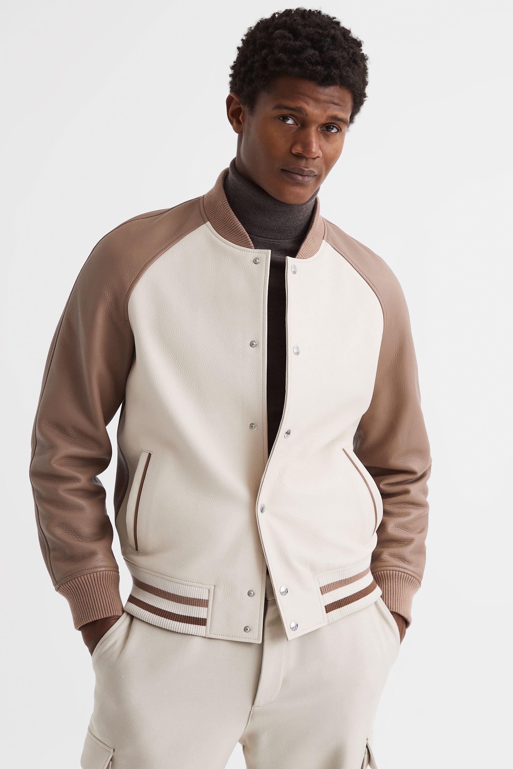 Reiss bream leather jacket outlet