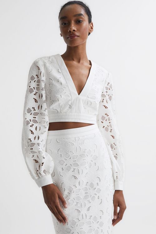 Immi - White Lace Cropped...