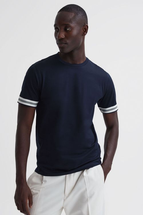 Dune - Navy Mercerised Cotton...