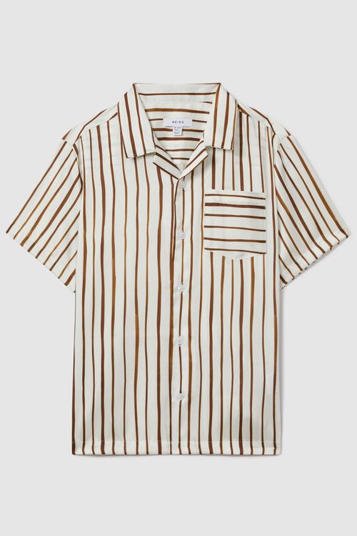 Rava - Ecru/Tobacco Striped...