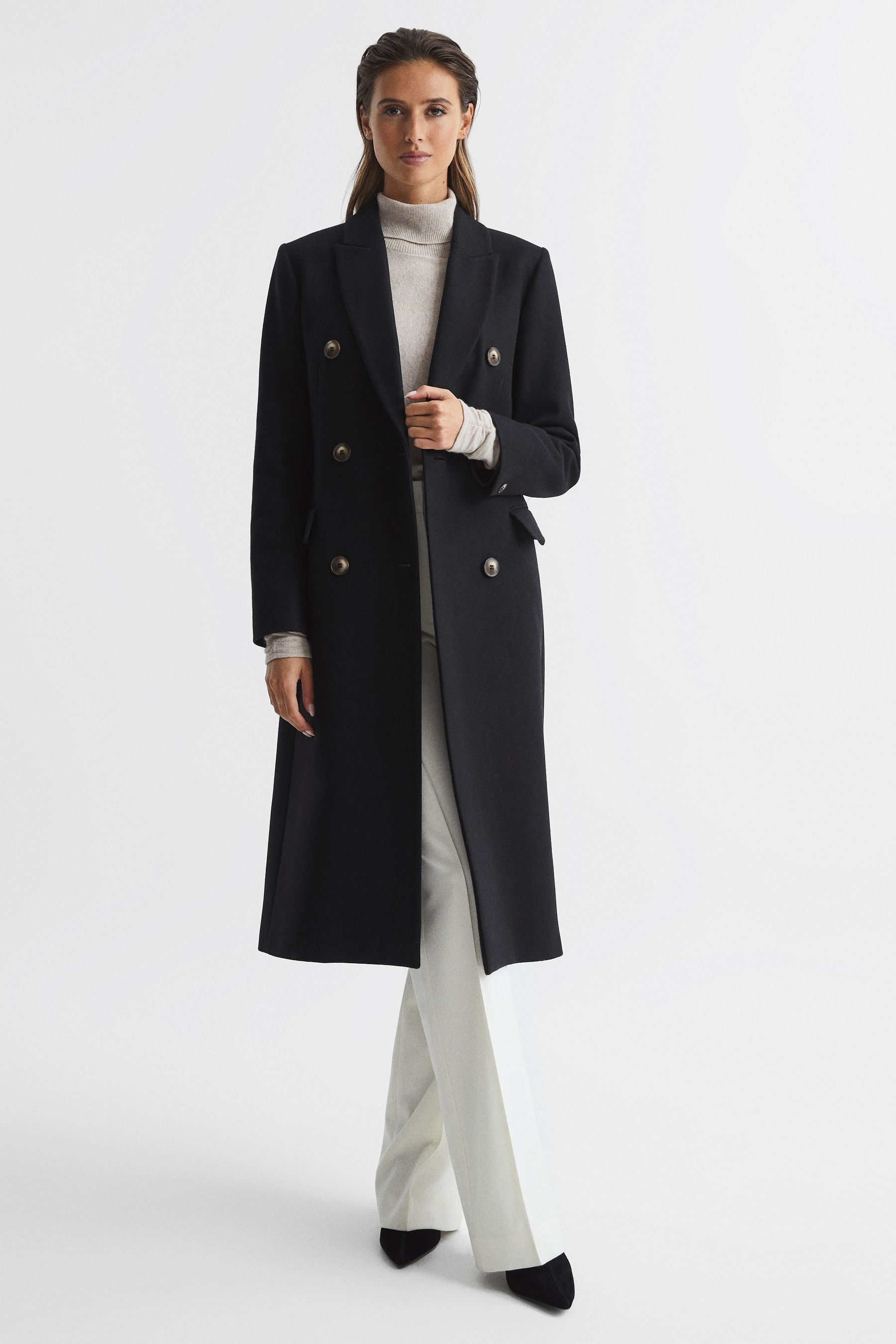 Reiss mabel single breasted coat top