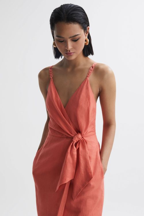 Esme - Coral Petite Linen...