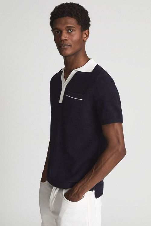 Reiss Brett Interlock Short Sleeve Hoodie