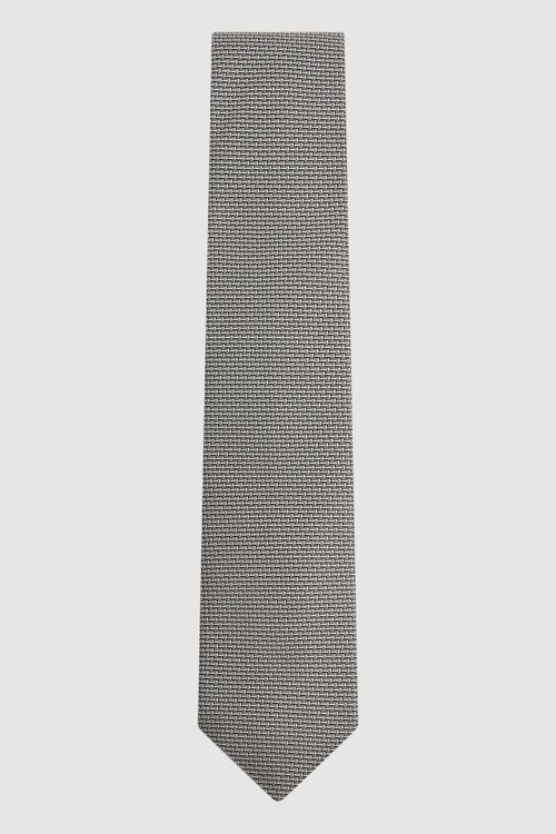 Sicily Silk Blend Tie - Grey...