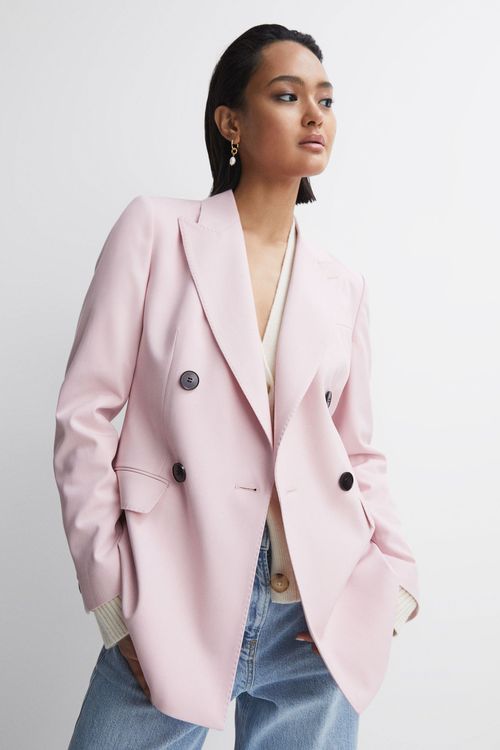 Evelyn - Pink Tailored Wool...