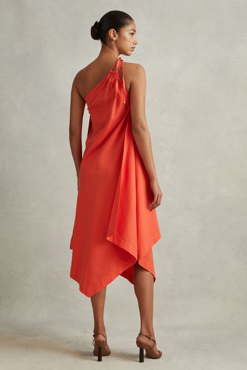 Jeanne - Orange One Shoulder...