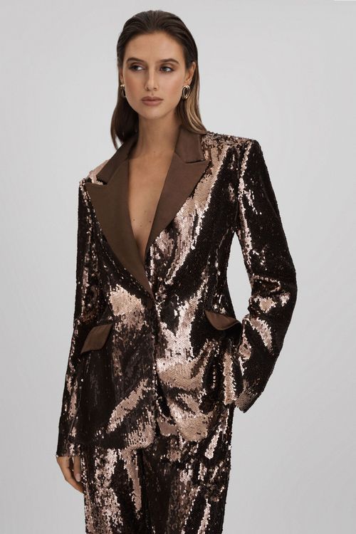 Halston Tailored Sequin...