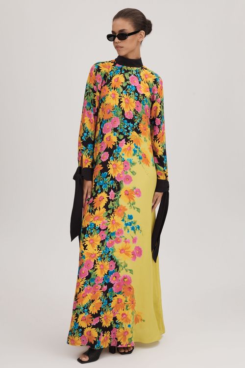 Florere Printed Tie Cuff Maxi...