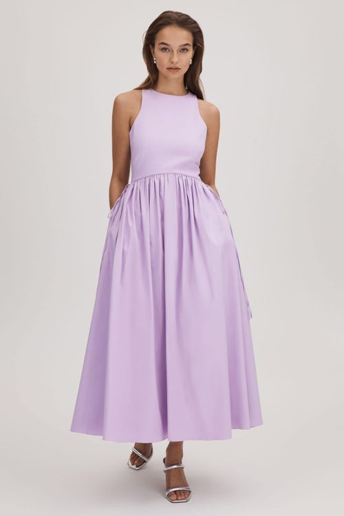 Florere Side Tie Midi Dress