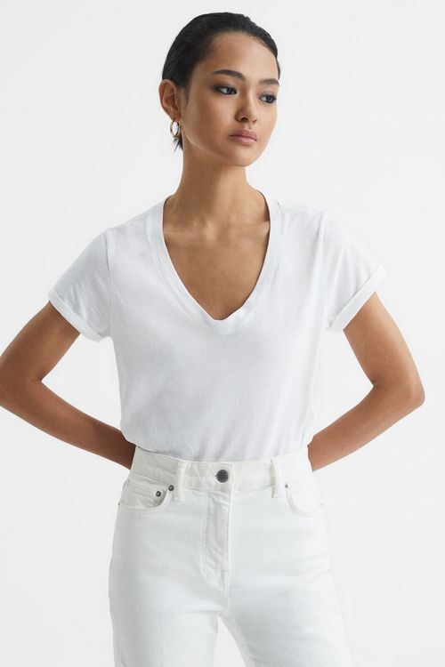 Reiss Bethan V-Neck Camisole Top, White, 12