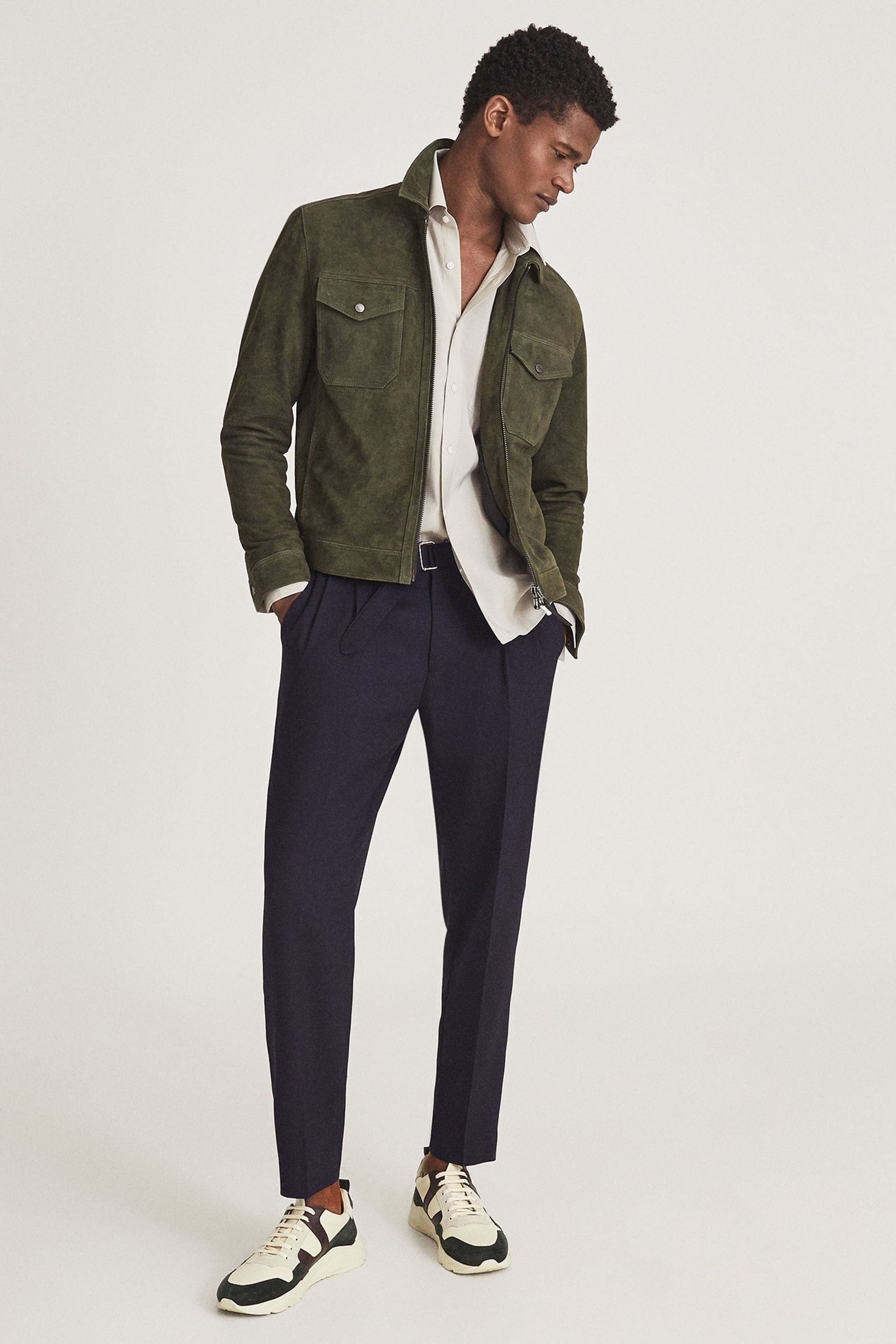 Reiss suede trucker jacket cheap