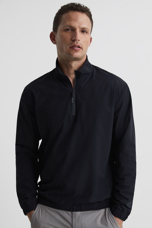 Julian - Navy Half Zip Polo...