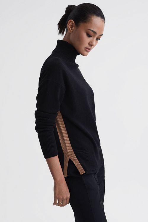 Alexis - Black/Camel Wool...