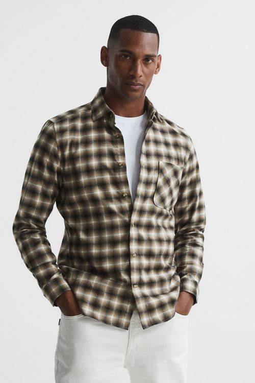 Lockie - Brown Brushed Check...