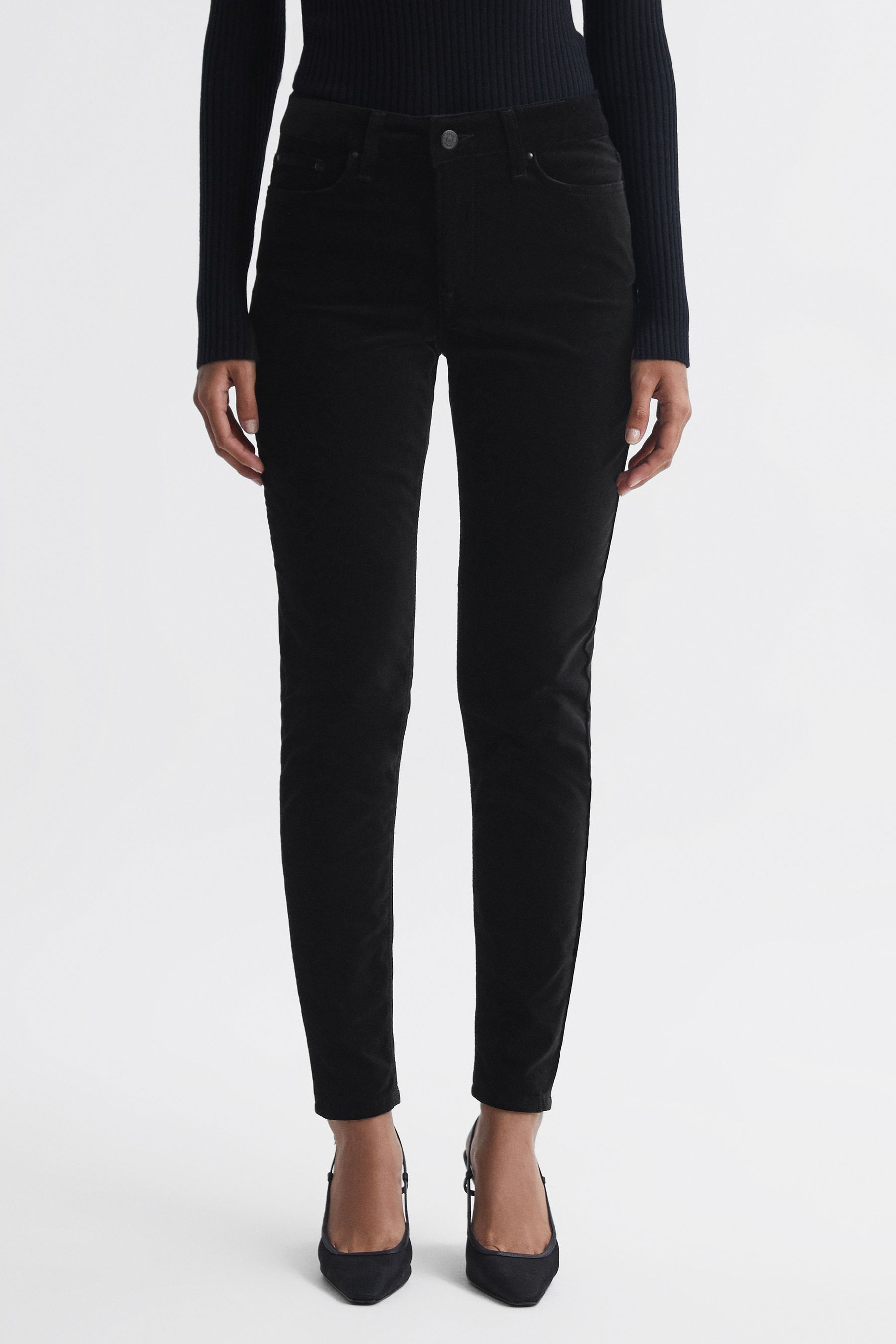 Reiss outlet coated jeans