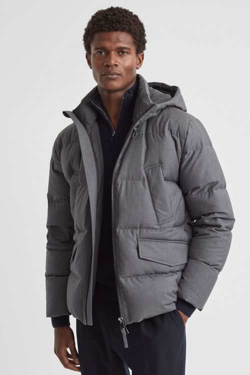 Ronic - Grey Quilted Short...