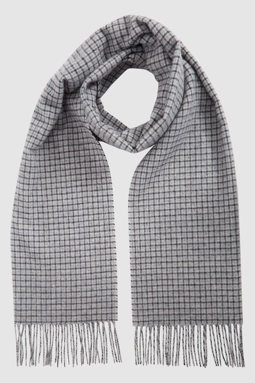 Clay Dogtooth Scarf - Grey...