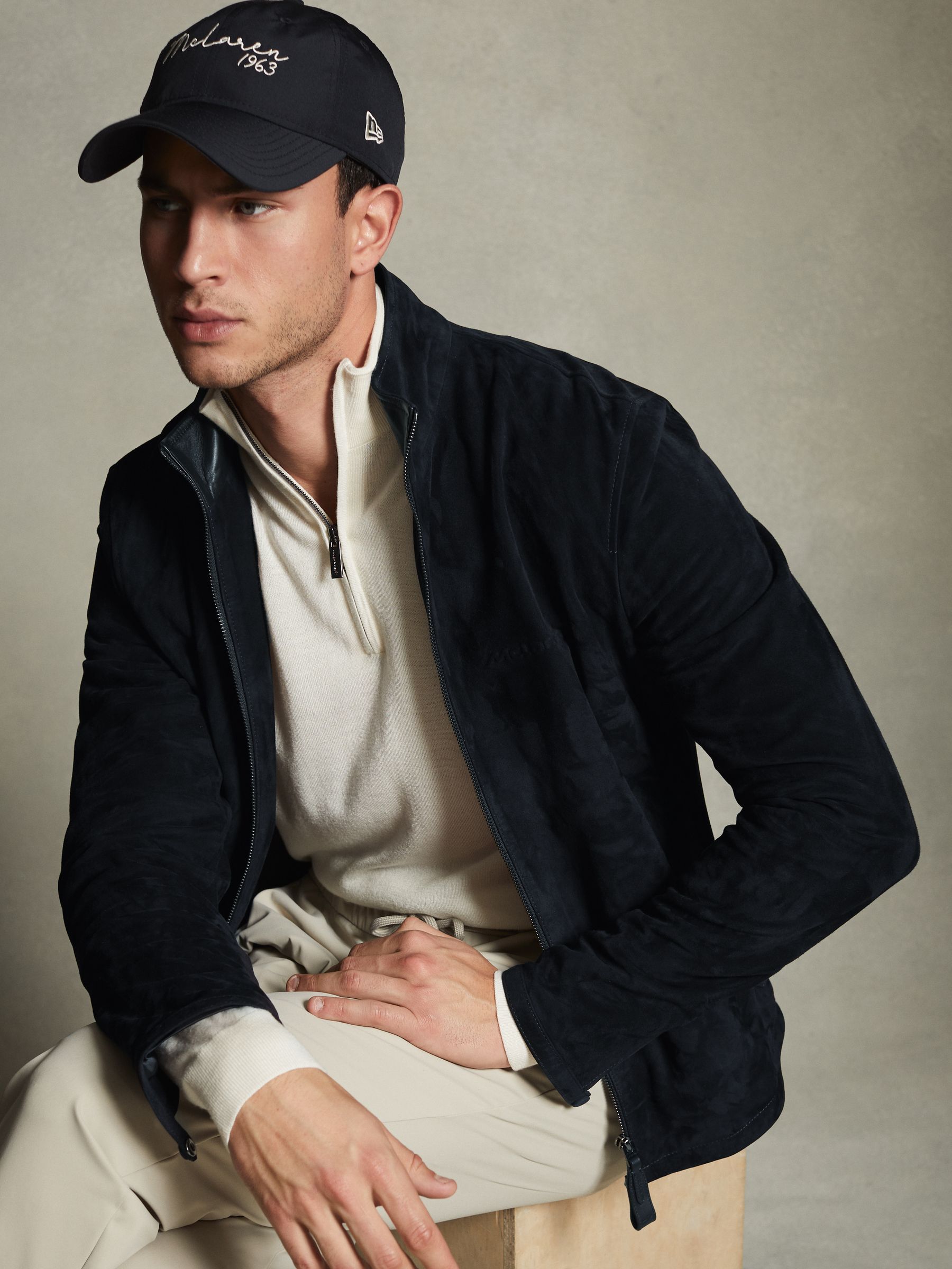 MCLAREN F1 SUEDE ZIP-THROUGH JACKET