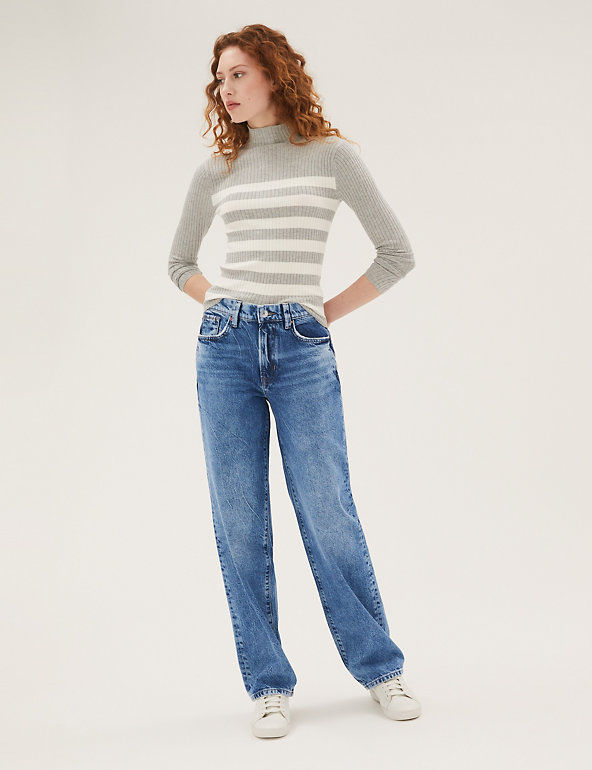 Jeans Donna Marks & Spencer Neri In Viscosa - Regular Fit, Nuovi Con Etichette