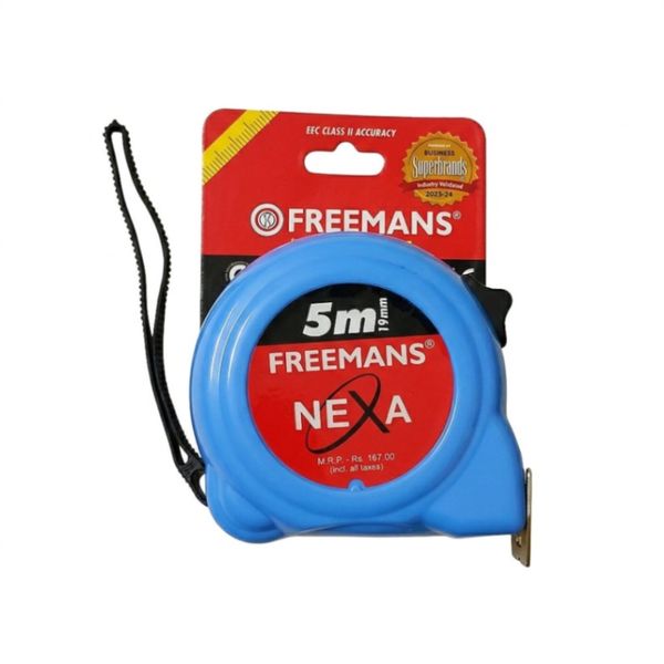 FREEMANS NEXA 5m:19mm Steel Inch Measuring Tape Click Action Front Lock - Image 1