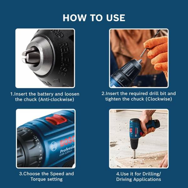 Bosch GSR 120-LI Cordless Drill/Driver Kit - Image 4