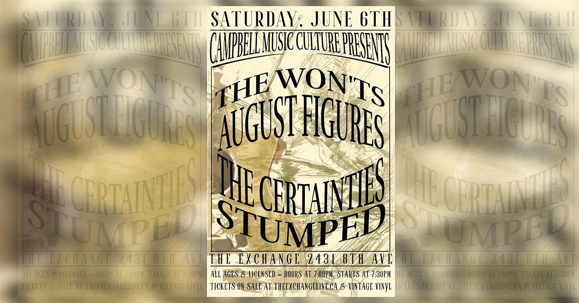 The Won'ts, August Figures, The Certainties, Stumped