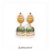 Nakashi Lakshmi Studs With Kundan Jhumkas With Rice Pearls