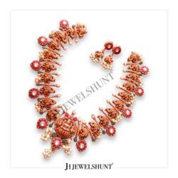 Laxmi Devi Peacock Kundan Gold Plated Necklace