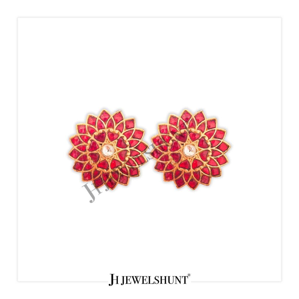Lotus Kundan Studs