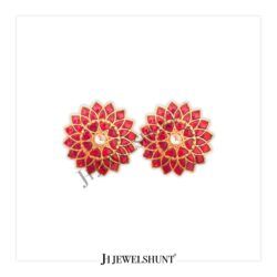 Lotus Kundan Studs