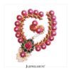 Lotus Pendant Kundan Necklace