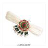 Kundan Round Choker Necklace With Side Pearls