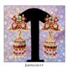 Mango Studs With Kundan Jhumkas