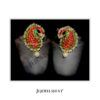 Gold Plated Kundan Mango Studs
