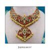 Kundan Bridal Necklace With Golden Silver Balls With Freshwater Pearls With Micron Gold Plated With Earrings With Jhumka