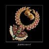 Exclusive Ruby Colour Peacock pendant with Kundan Mango Mala