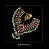 Gold Plated Multi-Colour Peacock Pendant Necklace