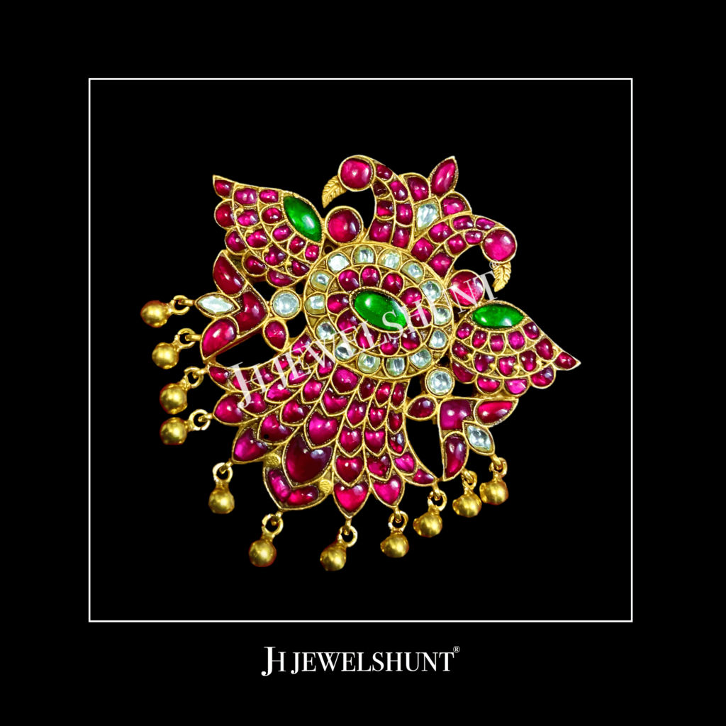Kundan Potta Eagle Pendant