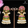 Exquisite Lotus Kundan Jadau Jhumkas