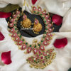 Exclusive Ruby Kundan Jadau Peacock Mango Necklace With Earrings