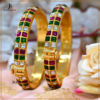 Exclusive Gold Micron Plated Multi-colour Bangles