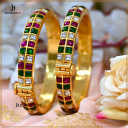 Exclusive Gold Micron Plated Multi-colour Bangles