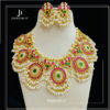 Kundan jadau Guttupusallu Haram with earrings
